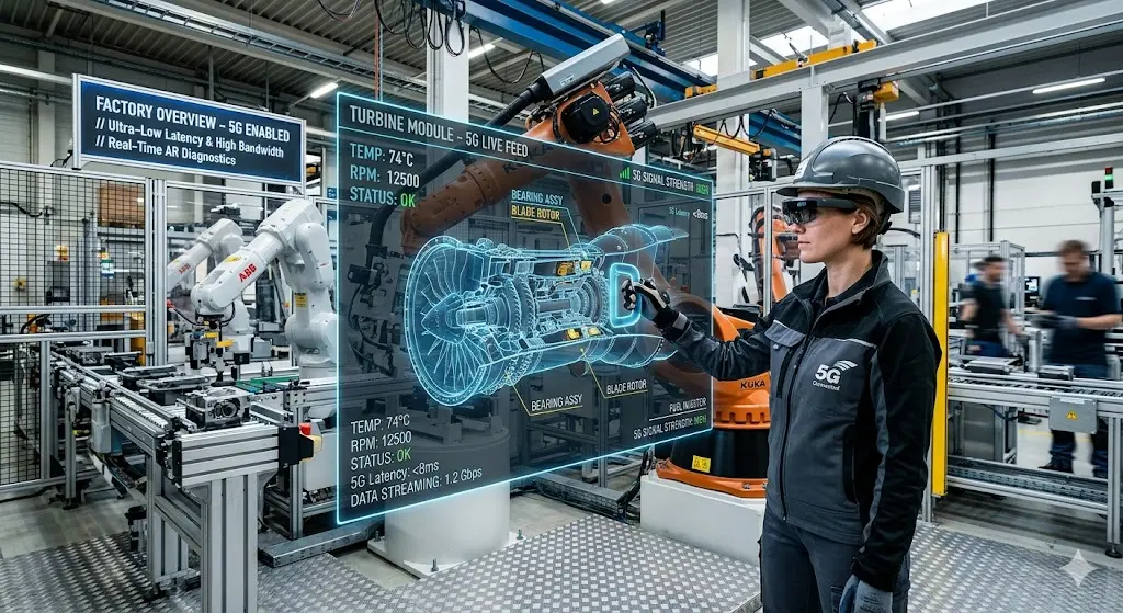 Lag-Free AR for Industry: 5G & Edge Computing Power