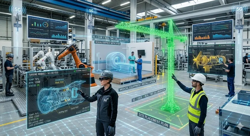 Lag-Free AR for Industry: 5G & Edge Computing Power