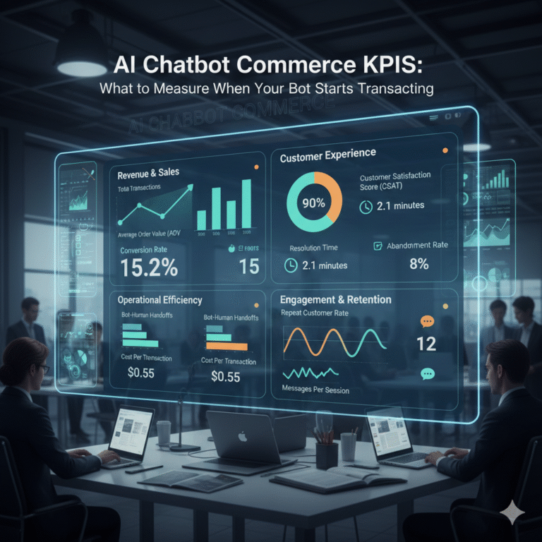 AI Chatbot Commerce KPIs: What to Measure When Your Bot Starts Transacting